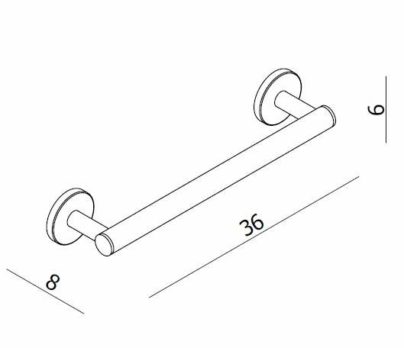 Λαβή Λουτρού 36 cm LANGBERGER Λευκό Ματ - Image 2