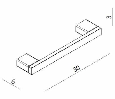 Λαβή Λουτρού 30 cm LANGBERGER Μαύρο Ματ - Image 2