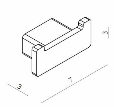 Άγκιστρο Διπλό LANGBERGER Λευκό Ματ - Image 2