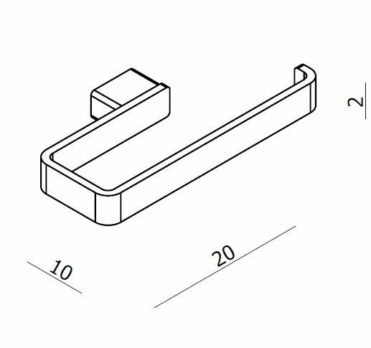 Κρίκος Πετσετών LANGBERGER Μαύρο Ματ - Image 2