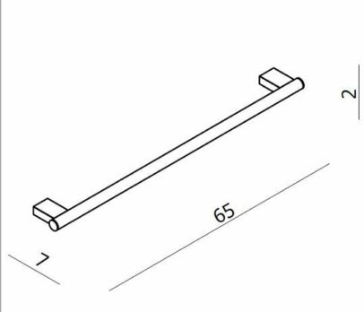 Πετσετοκρεμάστρα Σταθερή Μονή 60cm LANGBERGER Χρωμέ - Image 3