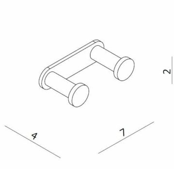 Κρεμάστρα 2 Αγκίστρων LANGBERGER Χρωμέ - Image 3