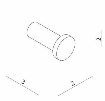 Άγκιστρο Μονό 3 εκ. LANGBERGER Χρωμέ - Image 2