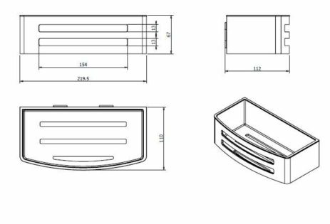 Σπογγοθήκη-Μπουκαλοθήκη LANGBERGER Χρωμέ - Image 3