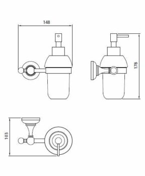Διανομέας 125ml Επίτοιχος VICTORIA PERFORMA Χρωμέ - Image 3