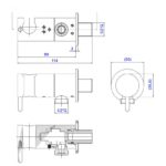 Εντοιχιζόμενη Παροχή Με Ντουζάκι Για Μπιντέ Flush1 E136004-100 - Image 4