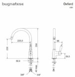 Μπαταρία Νεροχύτη OXFORD BUGNATESE Inox - Image 2