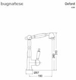 Μπαταρία Νεροχύτη με Tηλέφωνο OXFORD BUGNATESE Μαύρο Ματ - Image 2