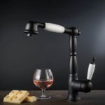 Μπαταρία Νεροχύτη με Tηλέφωνο OXFORD BUGNATESE Μαύρο Ματ