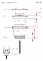 Βαλβίδα Νιπτήρα Clic-Clac Με Βίδα EURORAMA Χρωμέ - Image 2