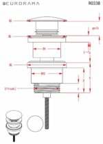 Βαλβίδα Νιπτήρα Clic-Clac Με Βίδα EURORAMA Inox - Image 2