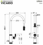 Μπαταρία Νεροχύτη URBAN VICARIO Natural Brass - Image 4