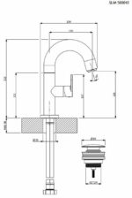 Μπαταρία Νιπτήρα SLIM VICARIO Natural Brass - Image 4
