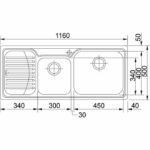 Νεροχύτης INFINITO 621 - Ν 116Χ50 ΙΙ ΡΑ Σετ Inox - Image 2