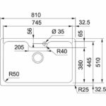 Ανοξείδωτος Νεροχύτης BELL BC X (110 - 75 TL) 610 X 480 mm Inox Σετ Υποκαθήμενος - Image 2
