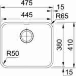 Ανοξείδωτος Νεροχύτης BELL BC X (110 - 45) 475 X 410 mm Inox Σετ Υποκαθήμενος - Image 3