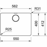 Ανοξείδωτος FLUSHMOUNT / SLIMTOP Νεροχύτης MYTHOS MYX 210 - 55 Σετ - Image 3