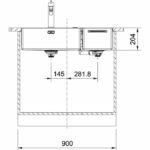 Νεροχύτης Ανοξείδωτος ΒΟΧCENTER BWX220 - 54 - 27 860X510MM Inox Λείος ΡΔ - Image 5