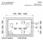 Καθρέφτης FORM 100x70 LUMINOR - Image 2