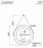 Καθρέφτης HUNG Φ45 LUMINOR - Image 2