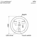 Καθρέφτης JOLLY Φ50 LUMINOR - Image 2