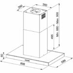 Απορροφητήρας Κεντρική Καμινάδα TALE 905 IXS 90 CM Inox - Image 2