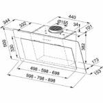Απορροφητήρας Επιτοίχια Καμινάδα MARIS NEO FNO 605 BK 60 CM Μαύρο - Image 2