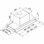 Απορροφητήρας Εντοιχιζόμενη Καμινάδα ATMOS 604 60 CM Inox - Image 2