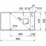 Νεροχύτης FRAG FRESNO 860X458mm Oyster - Image 2
