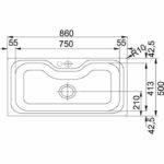 Νεροχύτης JUMBO New 860X500 Γρανίτη Oyster Σετ - Image 2