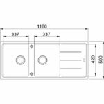 Νεροχύτης BASIS FRAGR. BFG 621 Stone Grey Σετ - Image 2