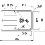 Νεροχύτης BASIS FRAGR. BFG 611 - 78 Πολικό Λευκό Σετ - Image 2