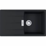 Ένθετος Γρανιτένιος Νεροχύτης CENTRO CNG 611 / 211 - 86 860X500MM Ματ Μαύρο Σετ