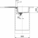 Ένθετος Γρανιτένιος Νεροχύτης CENTRO CNG 611 / 211 - 86 860X500MM Ματ Μαύρο Σετ - Image 3