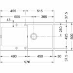 Ένθετος Γρανιτένιος Νεροχύτης MARIS MRG 611 - 97 970X500MM Ματ Μαύρο Σετ333,99 - Image 2