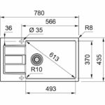 Ένθετος Συνθετικός Νεροχύτης SIRIUS 2 611 - 78XL 780X435MM Carbon Μαύρο Σετ - Image 2