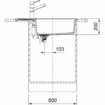 Ένθετος Συνθετικός Νεροχύτης SIRIUS 2 611 - 78XL 780X435MM Carbon Μαύρο Σετ - Image 3