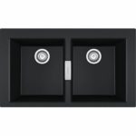 Ένθετος Συνθετικός Νεροχύτης SIRIUS 2 620 860X500MM Carbon Μαύρο Σετ