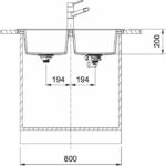Ένθετος Συνθετικός Νεροχύτης SIRIUS 2 620 860X500MM Πολικό Λευκό Σετ - Image 2