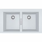 Ένθετος Συνθετικός Νεροχύτης SIRIUS 2 620 860X500MM Πολικό Λευκό Σετ