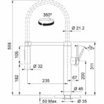 Ανοξείδωτη Αναμεικτική Μπαταρία Κουζίνας Pescara Semi - Pro ΧL Inox - Image 4