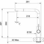 Αναμεικτική Μπαταρία Κουζίνας Neptune EVO Ντους Χρωμέ - Image 2
