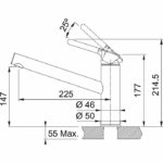 Αναμεικτική Μπαταρία Κουζίνας ORBIT Standard Χρωμέ - Onyx - Image 2