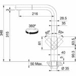 Ανοξείδωτη Αναμεικτική Μπαταρία Κουζίνας MYTHOS Ντους Inox - Image 2