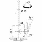 Ανοξείδωτη Αναμεικτική Μπαταρία Κουζίνας KUBUS Standard Inox - Image 3