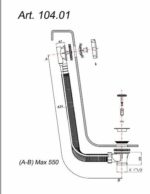 Αυτόματη Βαλβίδα Λουτρού Χρωμέ - Image 2