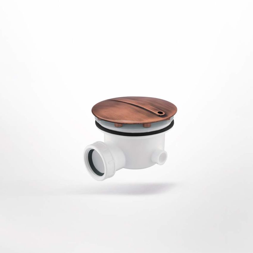 355-6590-2 Βαλβίδα/Σιφώνι Ντουζιέρας Slim 90 LUXURY Μπρονζέ - Image 2