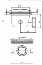 Βαλβίδα/Σιφώνι Ντουζιέρας Slim 90 LUXURY Μπρονζέ - Image 4