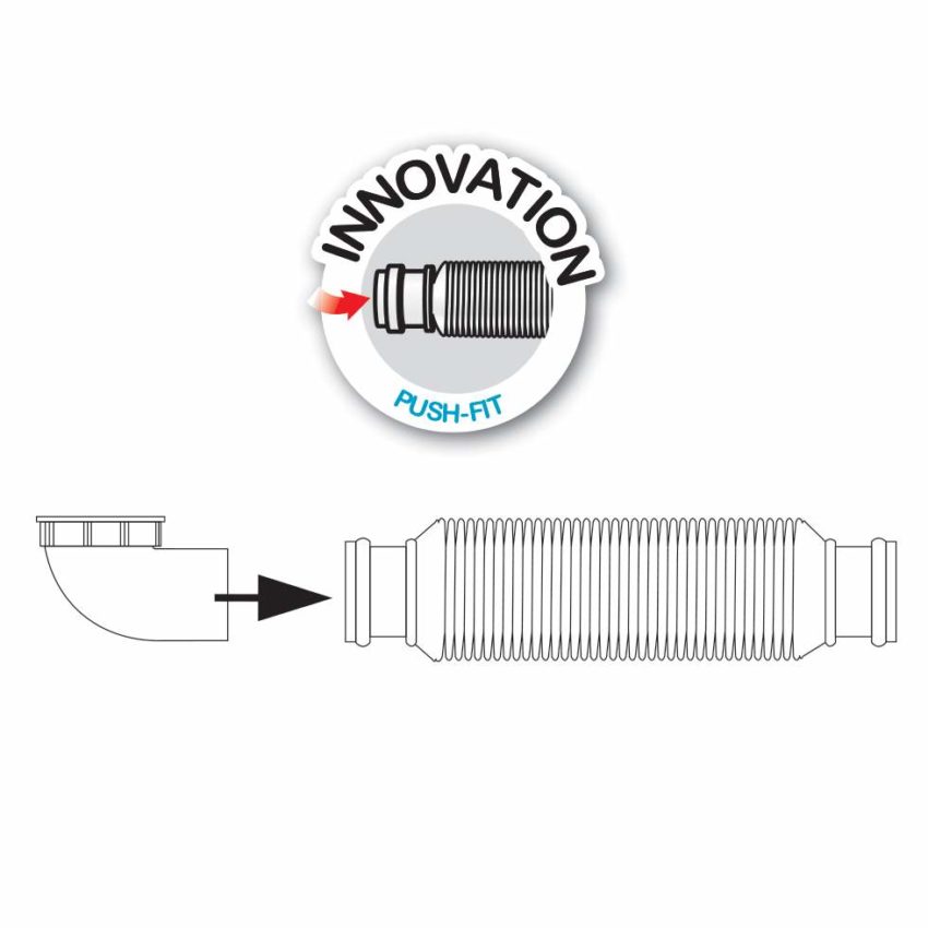 361-31160002-3 Σιφώνι SENZO 1 1/2" για Νεροχύτη Λευκό - Image 3