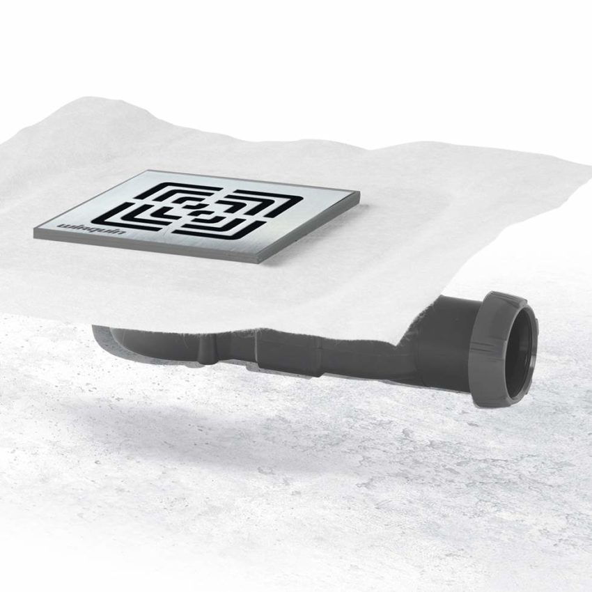 361-50160-1 Σιφώνι Slim με Σχάρα Square WIRQUIN - Image 1